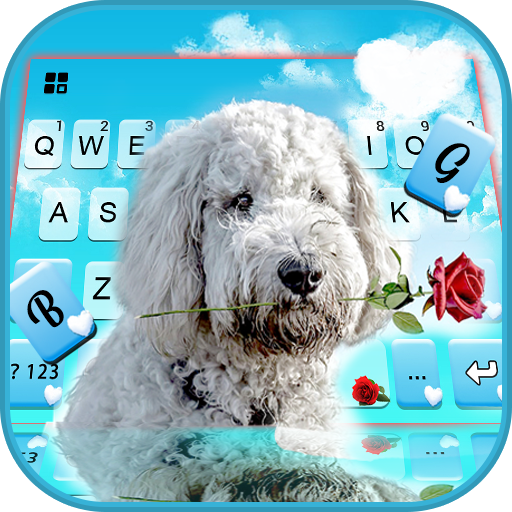 Love Rose Puppy Keyboard Backg logo