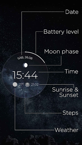 Milky Way Galaxy Watch Face Screen 2