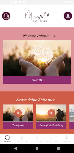 Android application MindfulMOTHERING screenshort