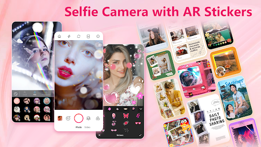 Captura de Pantalla 1 Cámara Selfie con pegatinas AR android