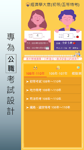 Android application 經濟學大意(初等、地特、五等特考)歷屆考題 screenshort