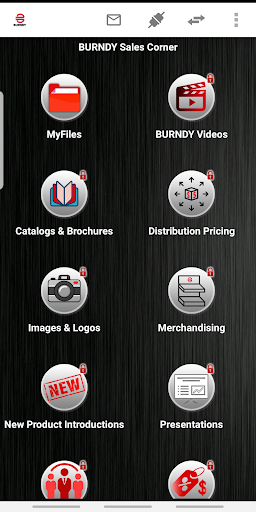 Android application BURNDY Sales Corner screenshort