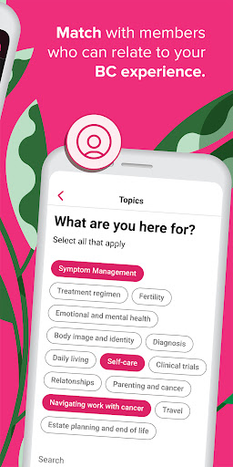 Screenshot of Bezzy Breast Cancer