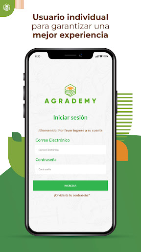 Android application Agrademy screenshort