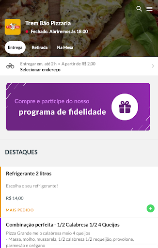 Trem Bão Pizzas Screen 3