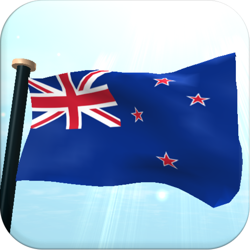 New Zealand Flag 3D Wallpaper logo