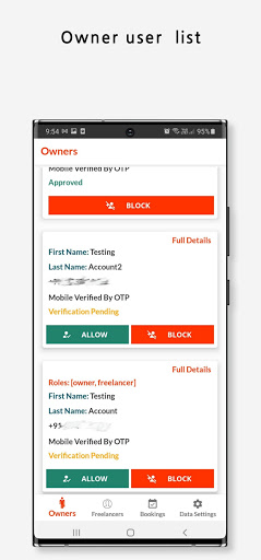 Gypsy Admin App Screen 3