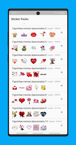 Figurinhas memes Apaixonados WAStickerApps