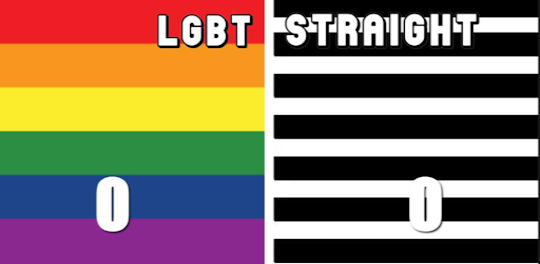 LGBT VS STRAIGHT (NO ICONS)