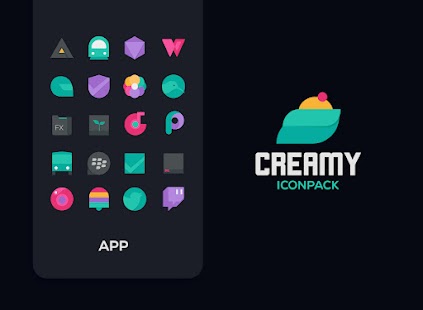 Creamy Icon pack Capture d'écran