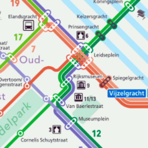 Amsterdam Metro & Tram Map logo