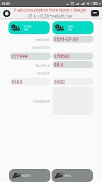 Burned out Fuel Calculator from Rate Weight