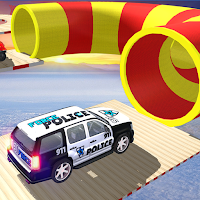 Police Mega Ramp Stunts Car Stunts Games