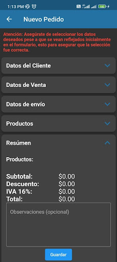 Android application SIAConnect screenshort