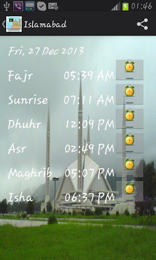 Pakistan Prayer Timings Screen 3