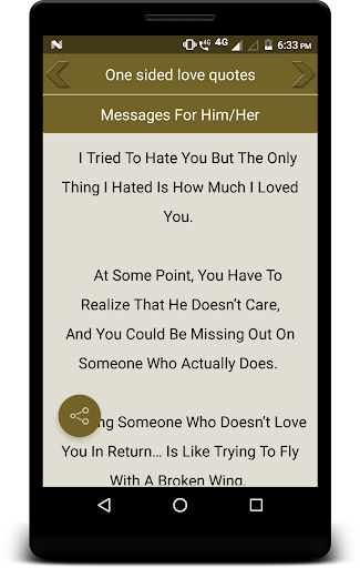 One sided love quotes Screen 3