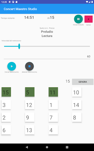 Android application Concert Maestro Metronome screenshort