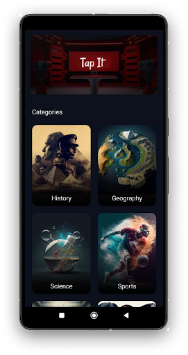 Android application Tap Trivia screenshort