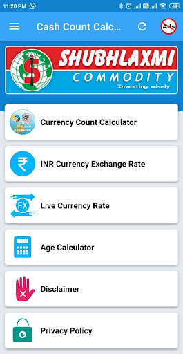 Android application Cash Currency Count Calculator screenshort