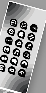Teardrop Black — zrzut ekranu pakietu ikon