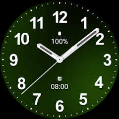 Casual Green Black Watch Face