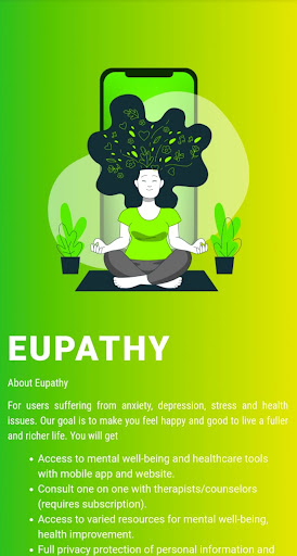 Android application Eupathy - Health Counselling screenshort
