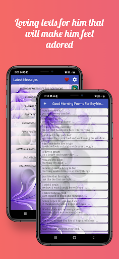 Android application Love messages for Boyfriend screenshort