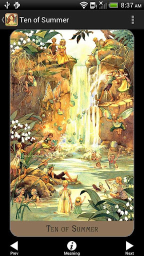 Screenshot of Victorian Fairy Tarot