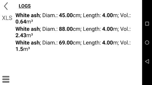Tajfun measurements - HomeApp Screen 3