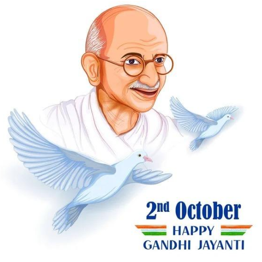 Hindi GandhiJayanti Wishes. logo