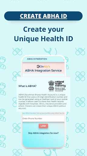 Aim Healthy: Create ABHA ID Screen 2