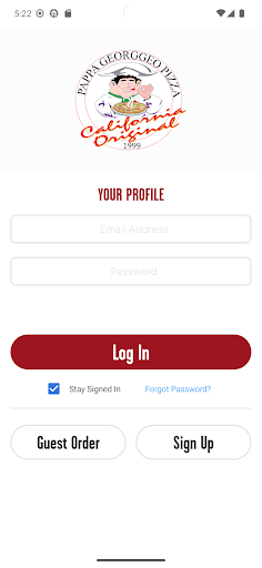 Screenshot of Pappa Georggeo Pizza