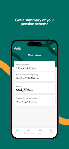 Android application Velliv screenshort