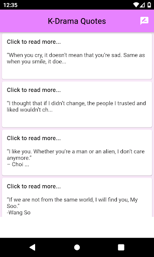 Android application KDrama Quotes screenshort