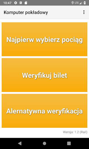 Android application OnboardComputer - rail screenshort