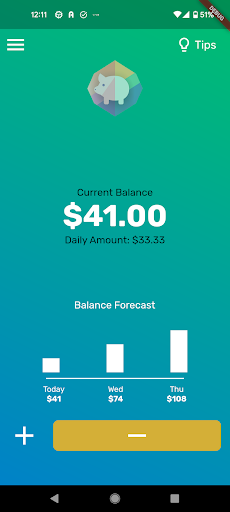 Android application ADHD CashControl screenshort