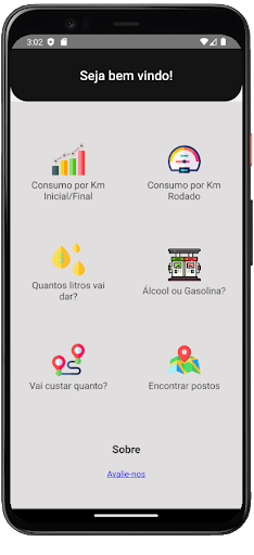 Android application Calculadora Combustível - Km/L screenshort