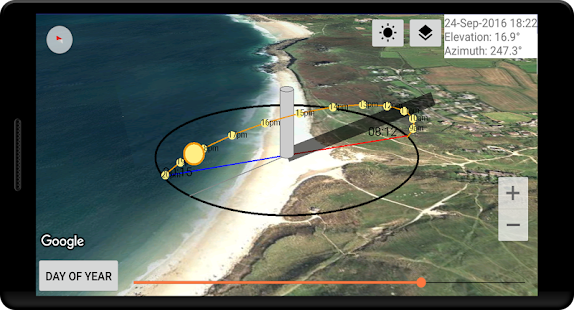 Captura de tela do Sun Locator Pro