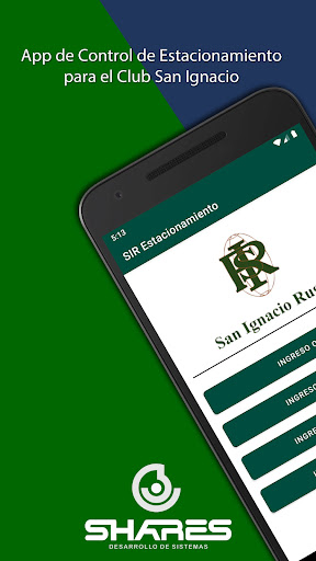 Android application SIR - Estacionamiento screenshort