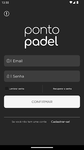 Android application Ponto Padel screenshort