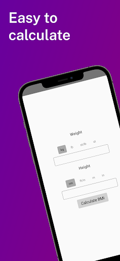 Android application BMI Calculator screenshort
