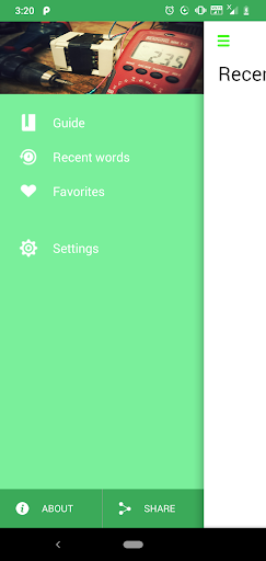 Android application Electrician Dictionary screenshort