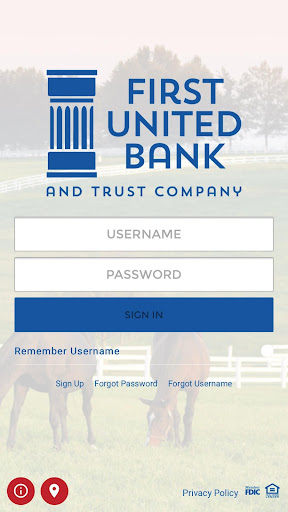 Android application First United Mobile Banking screenshort
