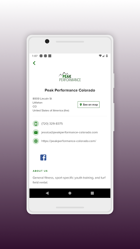 Android application Peak Performance CO screenshort