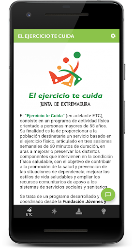Android application Ejercicio te Cuida screenshort