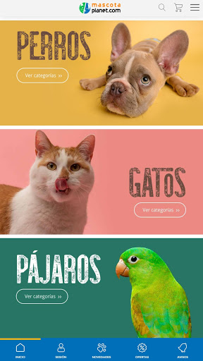 Android application MascotaPlanet.com screenshort