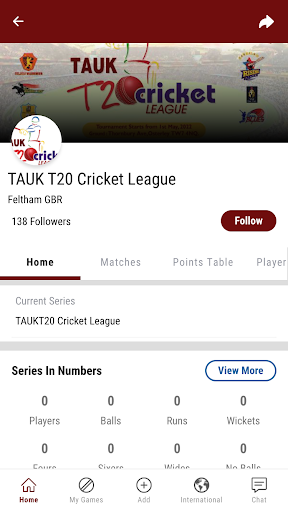 Android application TAUKT20 Cricket League screenshort