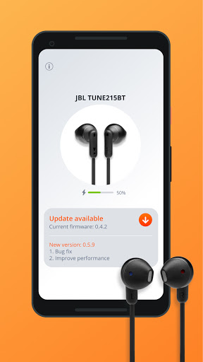 Android application JBL Firmware Update: On Tune21 screenshort