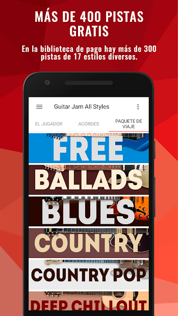 Capture 8 Backing Tracks Jam — acompañamiento para guitarra android