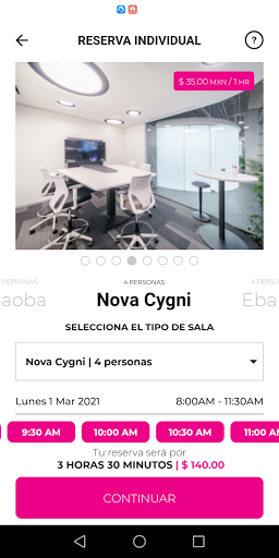 BA: workspace finder Screen 3